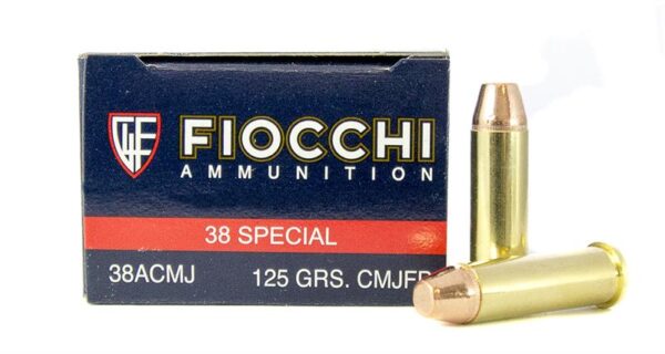 Fiocchi Shooting Dynamics .38 Special 125 Gr. Complete Metal Jacket Flat Point- Box of 50