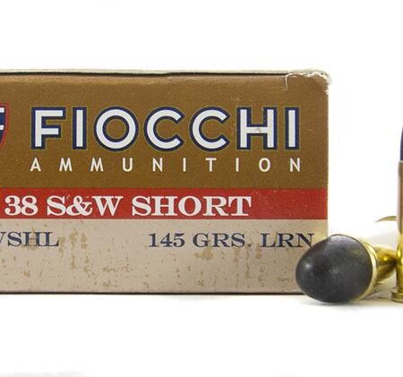 Fiocchi Cowboy Action .38 S&W Short 145 Gr. Lead Round Nose- Box of 50