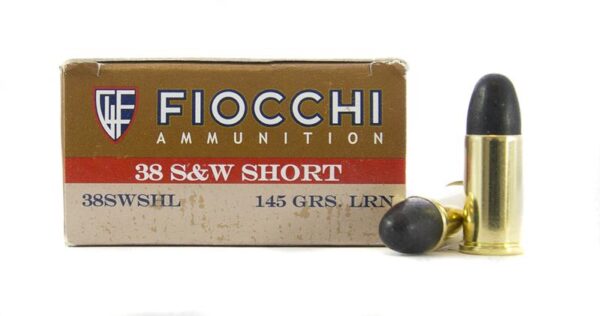 Fiocchi Cowboy Action .38 S&W Short 145 Gr. Lead Round Nose- Box of 50