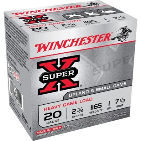 Winchester Super-X Heavy Game Load 20 Gauge 2-3/4" 1 oz #7-1/2 Shot- Box of 25