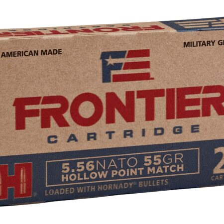 Frontier Cartridge Military Grade 5.56x45mm NATO 55 Gr. Hornady Hollow Point Match- Box of 20