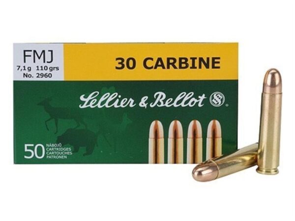 Sellier & Bellot .30 Carbine 110 Gr. FMJ- Box of 50