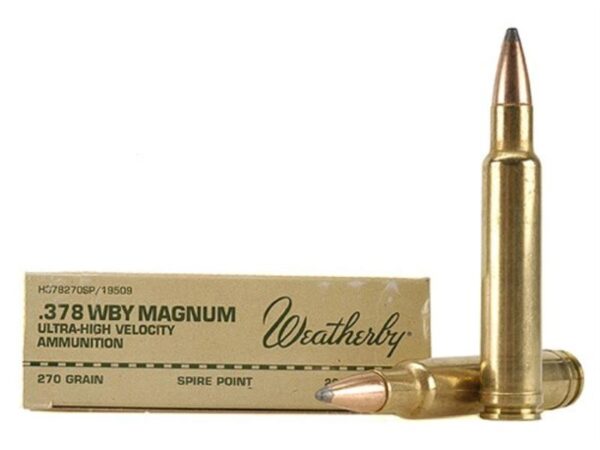 Weatherby .378 Weatherby Magnum 270 Gr. Hornady Spire Point- Box of 20