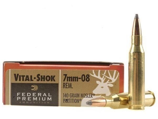 Federal Premium Vital-Shok 7mm-08 Remington 140 Gr. Nosler Partition- Box of 20