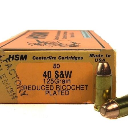 HSM Factory Blemish .40 S&W 125 Gr. Frangible Reduced Ricochet- Flat Nose- Lead Free- Remanufactured- Box of 50