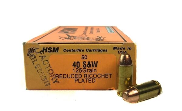 HSM Factory Blemish .40 S&W 125 Gr. Frangible Reduced Ricochet- Flat Nose- Lead Free- Remanufactured- Box of 50