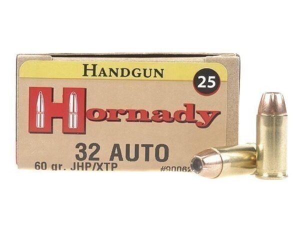 Hornady Custom .32 ACP 60 Gr. XTP Jacketed Hollow Point- Box of 25