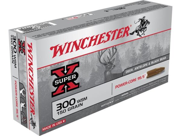 Winchester Super-X Power-Core 95/5 .300 Winchester Short Magnum (WSM) 150 Gr. Hollow Point Boat Tail- Lead-Free- Box of 20