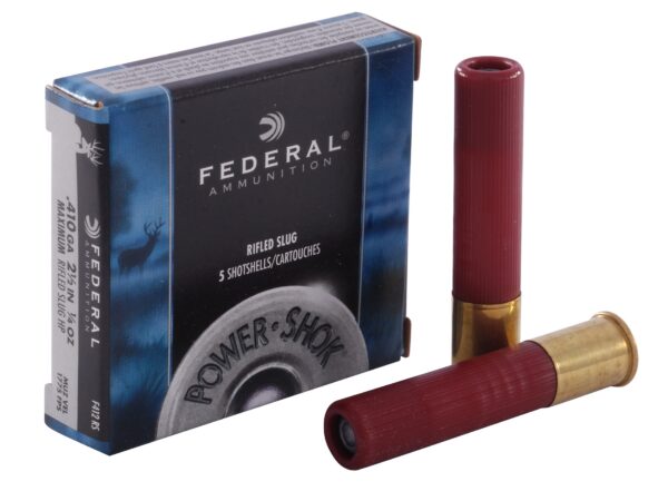 Federal Power-Shok .410 Bore 2-1/2" 1/4 oz Hollow Point Rifled Slug- Box of 5