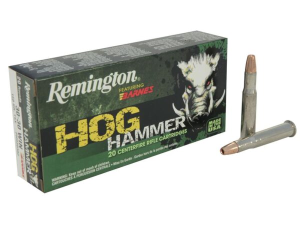 Remington Hog Hammer .30-30 Winchester 150 Gr. Barnes TSX Bullet Hollow Point- Lead-Free- Box of 20