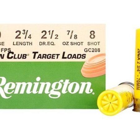 Remington Gun Club Target 20 Gauge 2-3/4" 7/8 oz #8 Shot- Box of 25