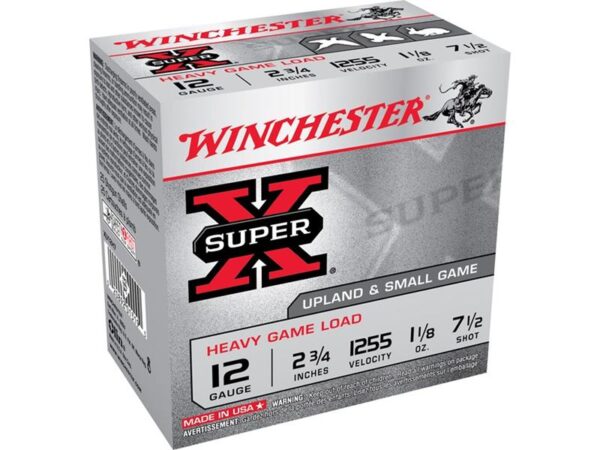 Winchester Super-X Heavy Game Load 12 Gauge 2-3/4" 1-1/8 oz #7-1/2 Shot- Box of 25
