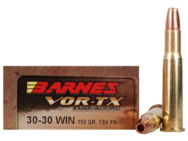 Barnes VOR-TX .30-30 Winchester 150 Gr. TSX Bullet Flat Nose- Lead-Free- Box of 20