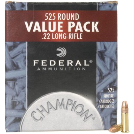 Federal Champion Target .22 Long Rifle 36 Gr. Plated Lead Hollow Point- Box of 525