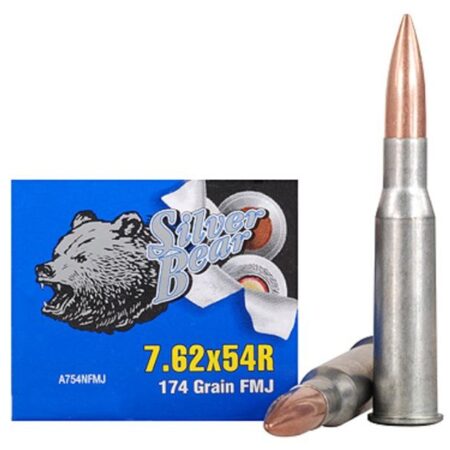 Silver Bear 7.62x54R 174 Gr. FMJ (Bi-Metal)- Box of 20