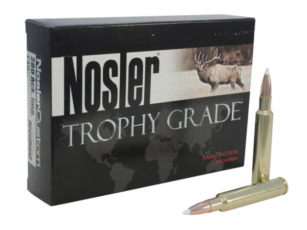 Nosler Trophy Grade .280 Remington Ackley Improved 40-Degree Shoulder 140 Gr. AccuBond- Box of 20