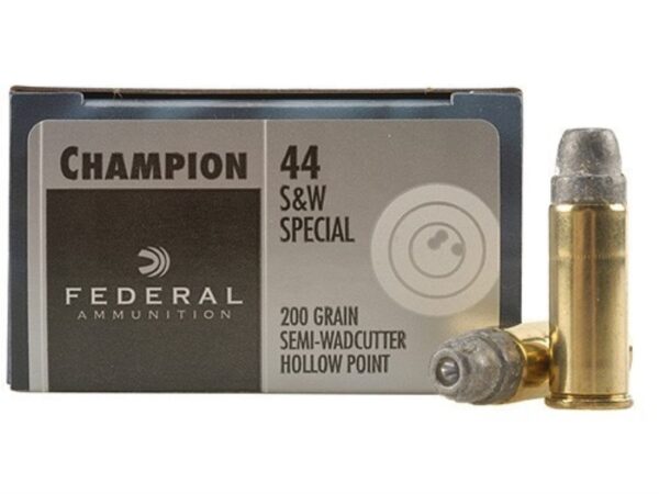 Federal Champion Target .44 Special 200 Gr. Lead Semi-Wadcutter Hollow Point- Box of 20