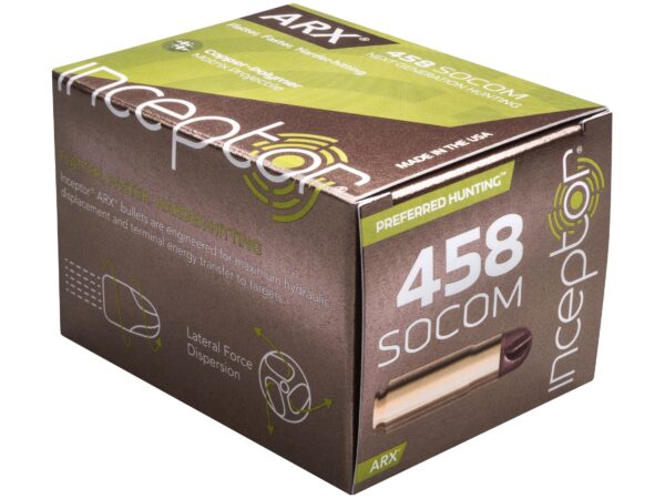 Inceptor Preferred Hunting .458 SOCOM 200 Gr. ARX- Lead Free- Box of 20