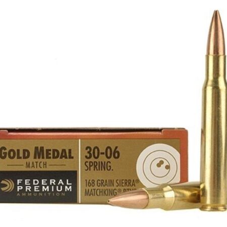 Federal Premium Gold Medal .30-06 Springfield 168 Gr. Sierra MatchKing Hollow Point Boat Tail- Box of 20