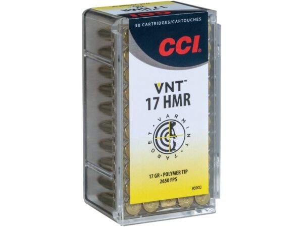 CCI VNT .17 HMR 17 Gr. Varmint Polymer Tip - Box of 50