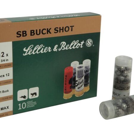 Sellier & Bellot 12 Gauge 2-3/4" #1 Buckshot 12 Pellets- Box of 25