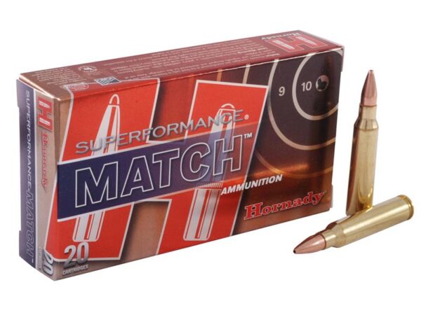 Hornady SUPERFORMANCE 5.56x45mm NATO 75 Gr. Hollow Point Boat Tail Match- Box of 20