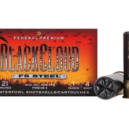 Federal Premium Black Cloud 12 Gauge 2-3/4" 1 oz #4 Non-Toxic FlightStopper Steel Shot- Box of 25