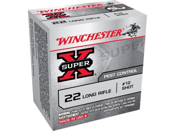 Winchester Super-X .22 Long Rifle 25 Gr. #12 Shot Shotshell- Box of 50