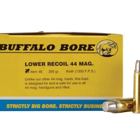 Buffalo Bore .44 Magnum 255 Gr. Lead Keith-Type Semi-Wadcutter Gas Check- Box of 20