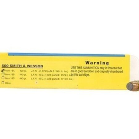 Buffalo Bore .500 S&W Magnum 400 Gr. Jacketed Flat Nose- Box of 20