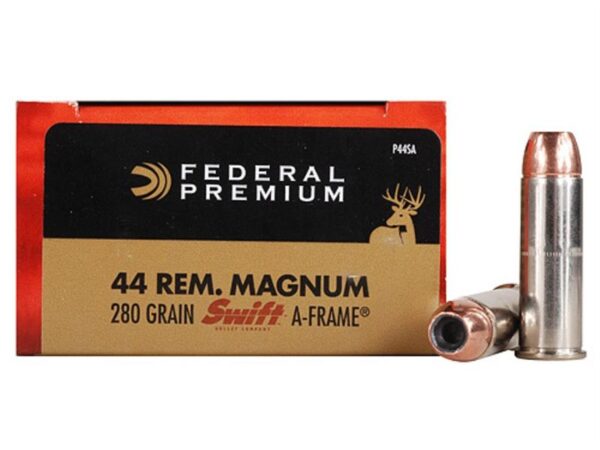 Federal Premium Vital-Shok .44 Remington Magnum 280 Gr. Bonded A-Frame Hollow Point- Box of 20