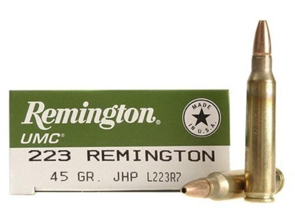 Remington UMC .223 Remington 45 Gr. Jacketed Hollow Point- Box of 20