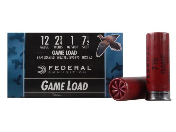Federal Game-Shok Game Load 12 Gauge 2-3/4" 1 oz #7-1/2 Shot- Box of 25