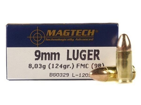 Magtech Sport 9mm Luger 124 Gr. Full Metal Jacket- Box of 50