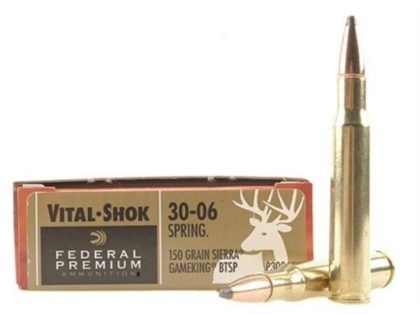 Federal Premium Vital-Shok .30-06 Springfield 150 Gr. Sierra GameKing Spire Point Boat Tail- Box of 20