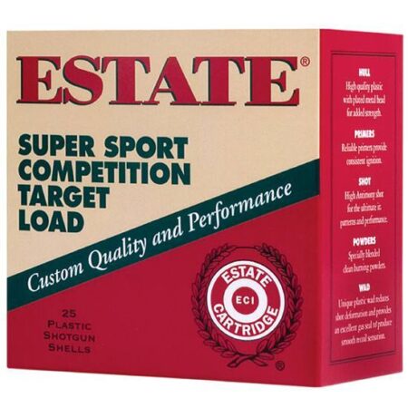 Estate Super Sport Competition Target Load 12 Gauge 2-3/4" 1 oz #7.5 Lead Shot- Box of 25
