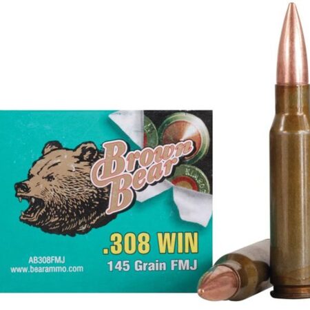 Brown Bear .308 Winchester 145 Gr. FMJ (Bi-Metal)- Box of 20