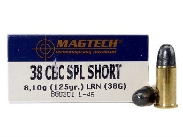 Magtech Sport .38 Special Short 125 Gr. Lead Round Nose- Box of 50