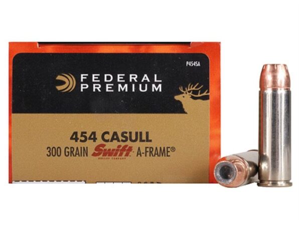 Federal Premium Vital-Shok .454 Casull 300 Gr. Bonded A-Frame Hollow Point- Box of 20