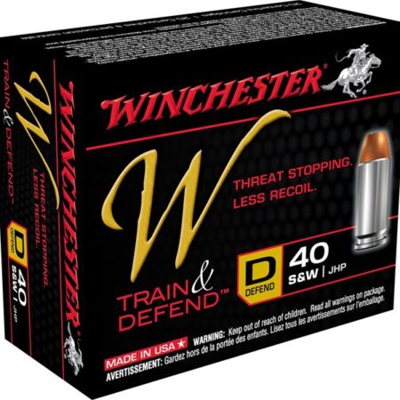 Winchester W Defend Reduced Recoil .40 S&W 180 Gr. Jacketed Hollow Point- Box of 20