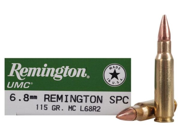 Remington UMC 6.8mm Remington SPC 115 Gr. Full Metal Jacket- Box of 20
