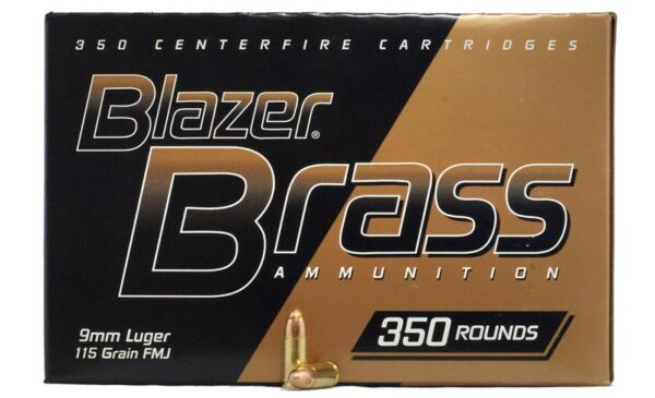 CCI Blazer Brass 9mm Luger 115 Gr. FMJ- Box of 350