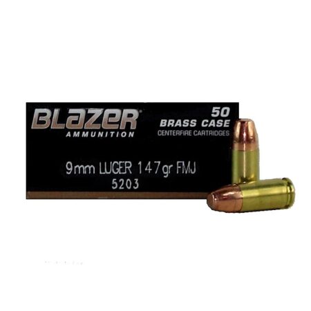CCI Blazer Brass 9mm Luger 147 Gr. Full Metal Jacket- Box of 50