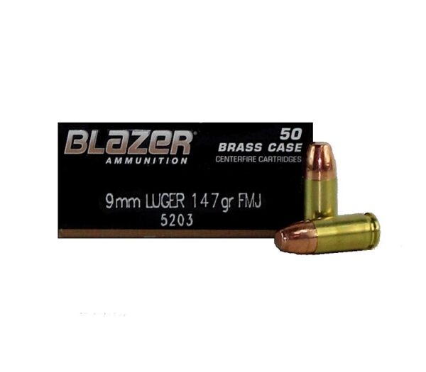 CCI Blazer Brass 9mm Luger 147 Gr. Full Metal Jacket- Box of 50