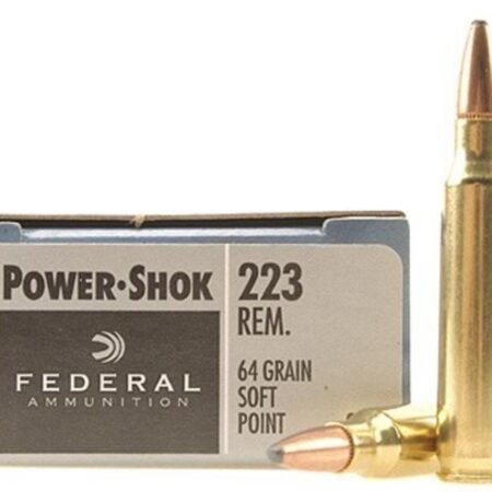 Federal Power-Shok .223 Remington 64 Gr. Jacketed Soft Point- Box of 20