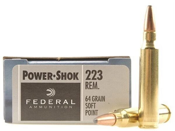 Federal Power-Shok .223 Remington 64 Gr. Jacketed Soft Point- Box of 20