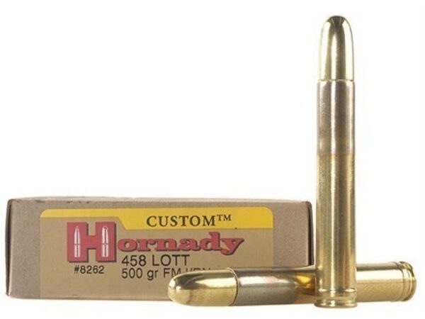 Hornady Dangerous Game .458 Lott 500 Gr. DGS Round Nose Solid- Box of 20