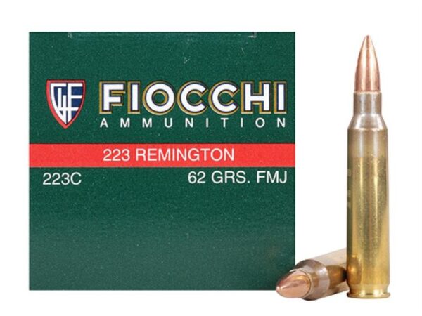 Fiocchi .223 Remington 62 Gr. Full Metal Jacket- Box of 50