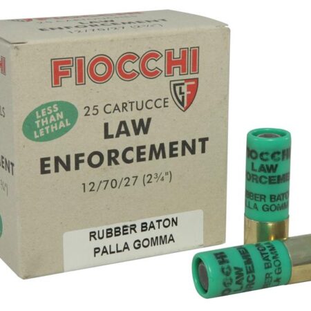 Fiocchi Less Lethal 12 Gauge 2-3/4" 4.8 Gram Rubber Baton Slug- Box of 25