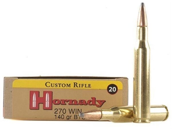 Hornady Custom .270 Winchester 140 Gr. InterLock Spire Point Boat Tail- Box of 20